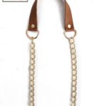 Gerçek Deri Ve Zincir, Yaylı Halka Takım Çanta Sapı (75 Cm)