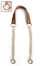 Gerçek Deri Ve Zincir, Yaylı Halka Takım Çanta Sapı (75 Cm)
