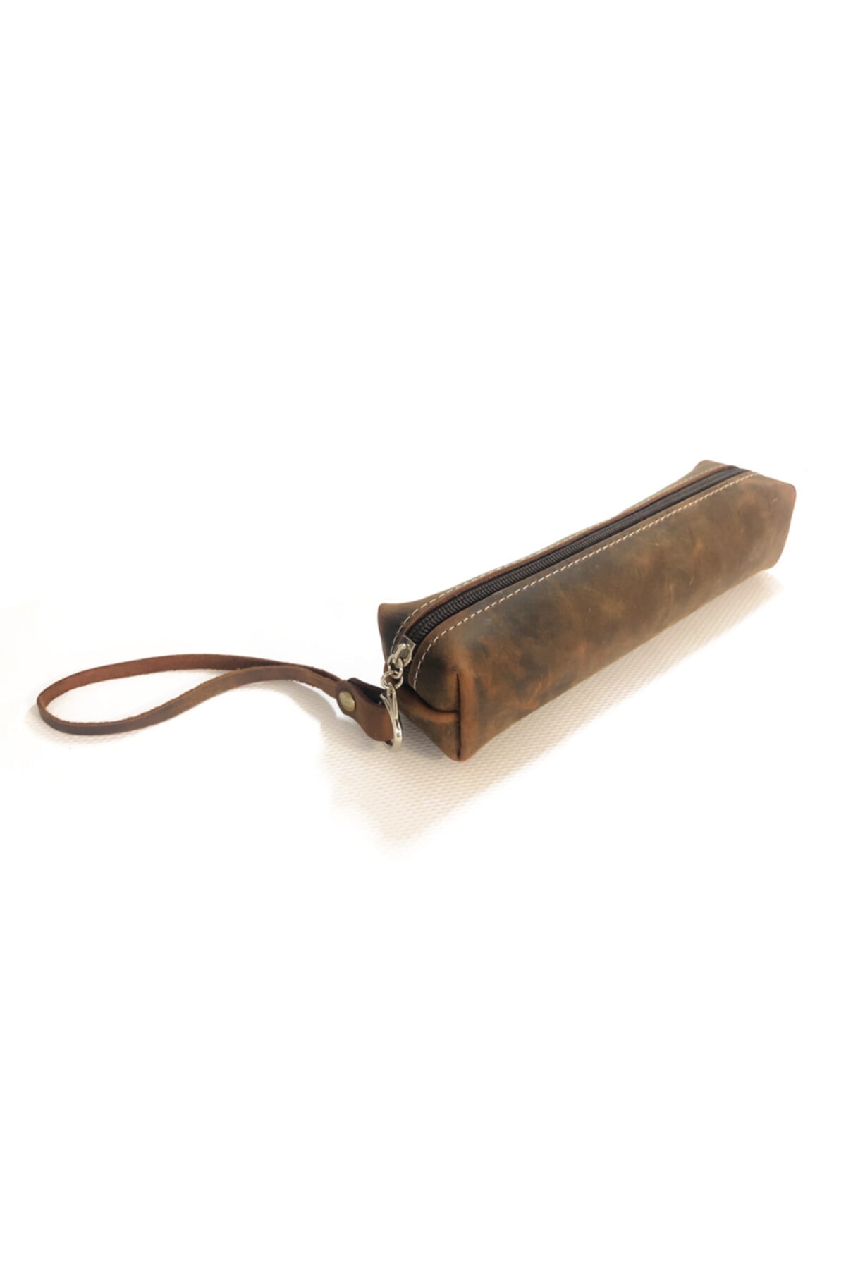 0_org_zoom-2.jpg Hakiki Deri Fermuarlı Kalemlik Ve Kozmetik Makyaj Çantası - Görsel 1