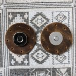 Gümüş Mıknatıslı Yuvarlak Hakiki Deri Çanta Çıtçıtı- Rengi