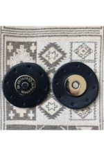 Gümüş Mıknatıslı Yuvarlak Hakiki Deri Çanta Çıtçıtı- Rengi - Görsel 4