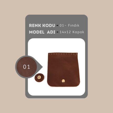14x12 cm Deri Kapak