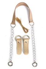 Gerçek Deri Ve Zincir, Yaylı Halka, Deri Böce, Mumlu Ip Takım Çanta Sapı (75 Cm) - Görsel 7