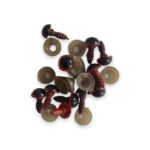 Amigurumi Vidali Göz Kırmızı Renk 8 Mm (10 Adet)