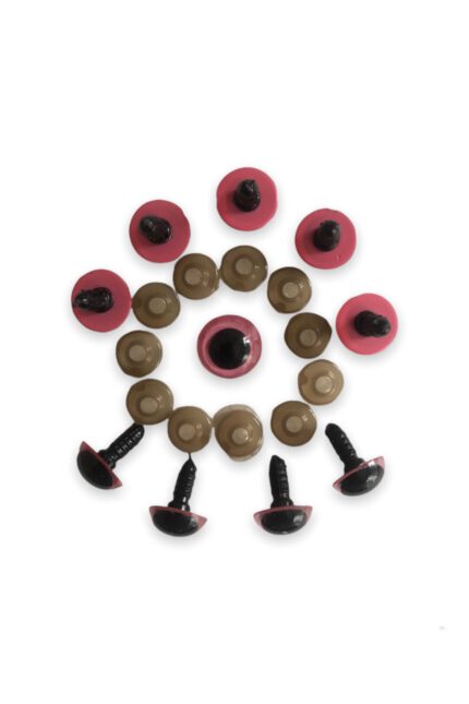 Amigurumi Vidali Göz Pembe Renk 14 mm 10 Adet