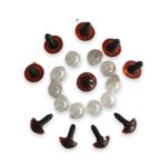 Amigurumi Vidali Göz Turuncu Renk 14 Mm (10 Adet)