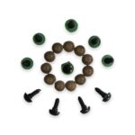 Amigurumi Vidali Göz Yeşil Renk 12 Mm (10 Adet)