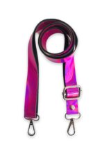 Ayarlanabilir Çanta Sapı (120 Cm) - Fosforlu Pembe Suni Deri