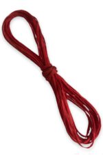 Mumlu Ip (1 Mm/3metre)- Tesbih Ipi,kolye Ve Takı Tasarım Ipi , Kırmızı Renk