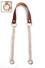 Gerçek Deri Ve Zincir, Yaylı Halka Takım Çanta Sapı (75 Cm) - Görsel 4