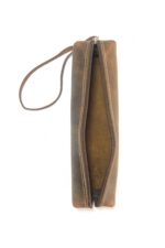 Hakiki Deri Fermuarlı Kalemlik Ve Kozmetik Makyaj Çantası - Görsel 2