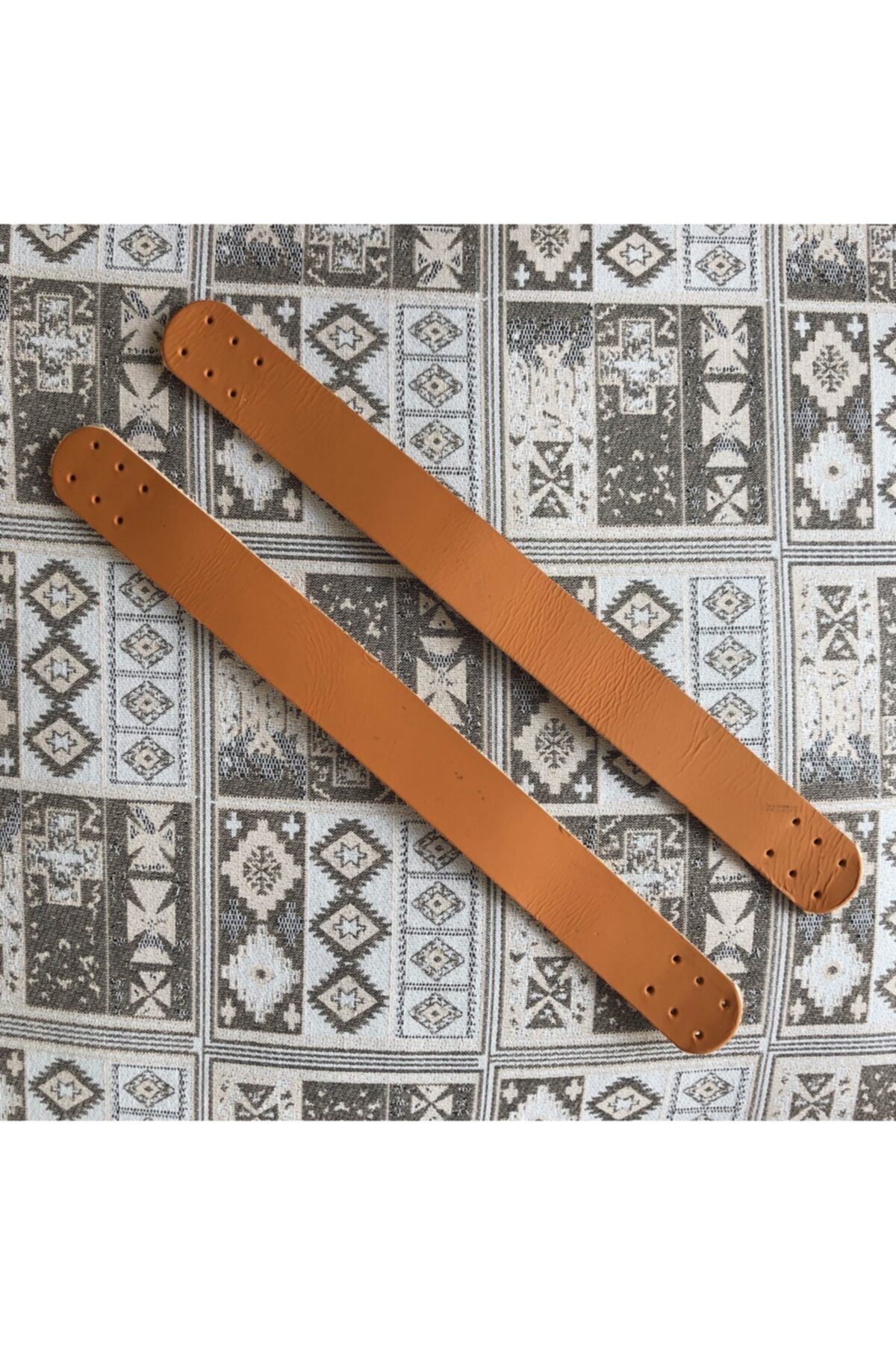 1_org_zoom-1187.jpg Gerçek Deri Tepsi Sapı (çift - 22 Cm) - Turuncu Rengi - Görsel 1