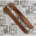 Gerçek Deri Tepsi Sapı (çift - 22 Cm) - Camel Rengi