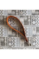 Gerçek Deri Bilek Askısı (22 Cm) - Crazy Oranj Rengi / Gümüş Aksesuarlı