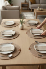 Amerikan Servis, Runner, Sunum Suplar Takımı, Örgü Tabak Altı Yanmaz - Görsel 6