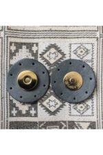 Altın Mıknatıslı Yuvarlak Hakiki Deri Çanta Çıtçıt - Görsel 6