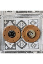 Gümüş Mıknatıslı Yuvarlak Hakiki Deri Çanta Çıtçıtı- Rengi - Görsel 5