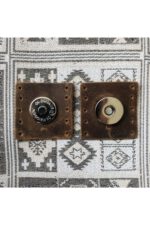 Gümüş Mıknatıslı Kare Hakiki Deri Çanta Çıtçıtı - Görsel 2