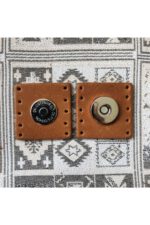 Gümüş Mıknatıslı Kare Hakiki Deri Çanta Çıtçıtı - Görsel 6