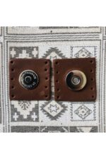 Gümüş Mıknatıslı Kare Hakiki Deri Çanta Çıtçıtı - Görsel 7