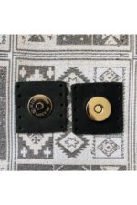 Altın Mıknatıslı Kare Hakiki Deri Çanta Çıtçıtı - Görsel 3