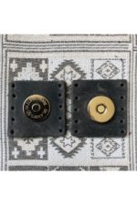 Altın Mıknatıslı Kare Hakiki Deri Çanta Çıtçıtı - Görsel 6