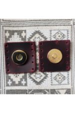 Altın Mıknatıslı Kare Hakiki Deri Çanta Çıtçıtı - Görsel 7