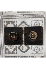 Altın Mıknatıslı Kare Hakiki Deri Çanta Çıtçıtı - Görsel 8