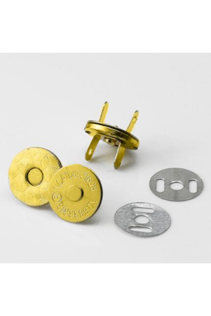 Mıknatıslı Altın Renk Çanta Çıtçıtı 14 Mm (3 Takım )