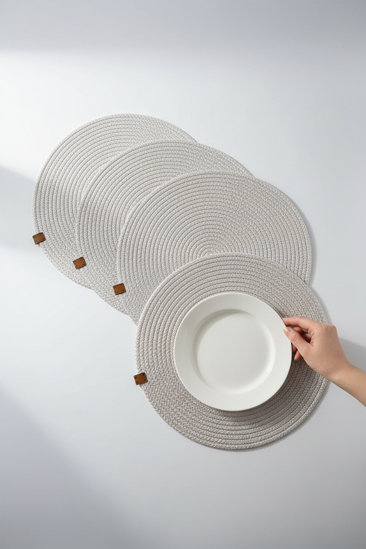 1_org_zoom-131.jpg Amerikan Servis, Runner, Sunum Suplar Takımı, Örgü Tabak Altı Yanmaz - Görsel 1