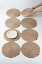 Amerikan Servis, Runner, Sunum Suplar Takımı, Örgü Tabak Altı Yanmaz - Görsel 4