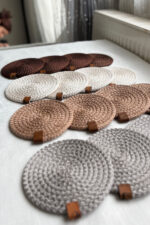 Bardak Altlığı, Çay Kahve Fincan Kupa Mum Altlığı Dekoratif Supla 12 Cm - Görsel 11