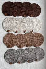 Bardak Altlığı, Çay Kahve Fincan Kupa Mum Altlığı Dekoratif Supla 12 Cm - Görsel 14