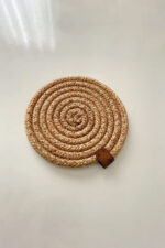 Hasır Tress 6’lı Bardak Altlığı, Çay Kahve Fincan Kupa Mum Altlığı Dekoratif Supla 12 Cm - Görsel 2