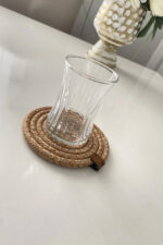 Hasır Tress 6’lı Bardak Altlığı, Çay Kahve Fincan Kupa Mum Altlığı Dekoratif Supla 12 Cm - Görsel 5