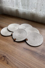 Krem 6’lı Bardak Altlığı, Çay Kahve Fincan Kupa Mum Altlığı Dekoratif Supla 12 Cm - Görsel 3