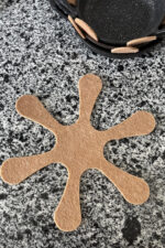 12'li Tava Koruyucu Keçe Set, Kalın Tencere Keçe Ayırıcı, Tava Çizdirmez - Hasır renk 30x30 cm - Görsel 3