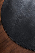 Yuvarlak Deri Amerikan Servis Supla, Sofra Sunum Tabak Altlığı- 30 cm - Görsel 4