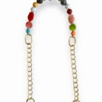 Akrilik Çanta Sapı (Zincir ve Yaylı Halka, 75 CM)- Çok Renkli