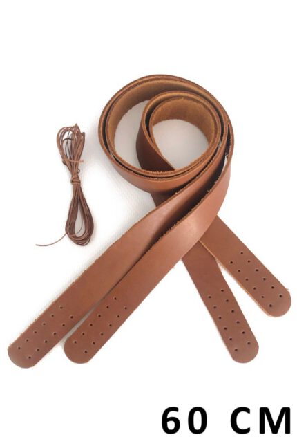 Hakiki Deri Dikilebilir Çanta Sapı (çift/60 Cm)