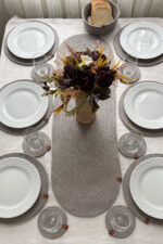 Runner, Supla, Bardak Altlığı Set- 6 Supla, 1 Runner, 6 Bardak Altlığı