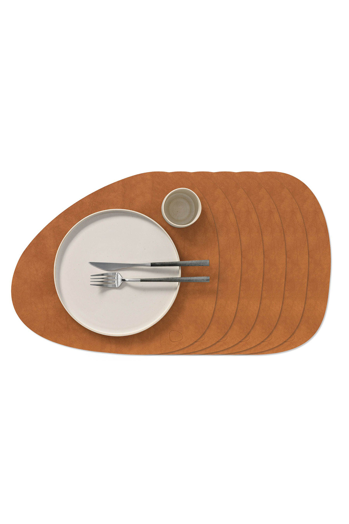 1_org_zoom-4.jpg 6'lı Deri Amerikan Servis Supla Seti, Sofra Sunum Tabak Altlığı- 37x44 cm - Görsel 1