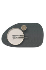 6'lı Deri Amerikan Servis Supla Seti, Sofra Sunum Tabak Altlığı- 37x44 cm - Görsel 2