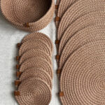 Amerikan Servis Supla Seti 13 Parça- 6 Tabak Altlığı, 6 Bardak Altlığı, 1 Ekmek Sepeti