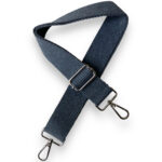 Pamuklu Çanta Askısı, Kaliteli Gümüş Renk Aksesuarlı (120 cm)