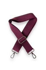 Pamuklu Çanta Askısı, Kaliteli Gümüş Renk Aksesuarlı (120 cm) - Görsel 29