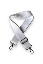 Pamuklu Çanta Askısı, Kaliteli Gümüş Renk Aksesuarlı (120 cm) - Görsel 41