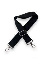 Pamuklu Çanta Askısı, Kaliteli Gümüş Renk Aksesuarlı (120 cm) - Görsel 45