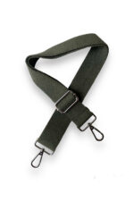 Pamuklu Çanta Askısı, Kaliteli Gümüş Renk Aksesuarlı (120 cm) - Görsel 49