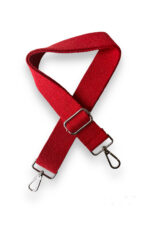 Pamuklu Çanta Askısı, Kaliteli Gümüş Renk Aksesuarlı (120 cm) - Görsel 65